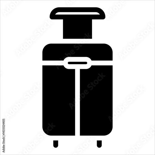 suitcase glyph icon vector illustration isolated on white background