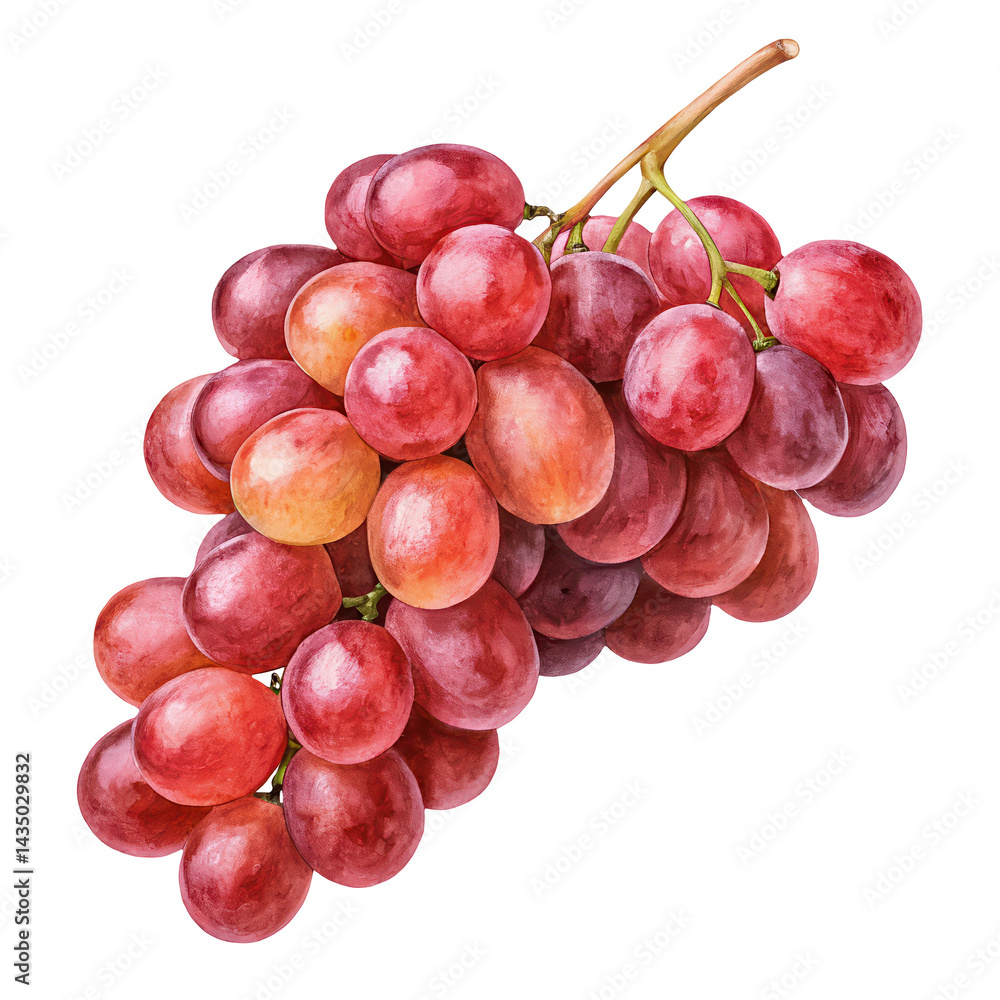Fototapeta premium bunch of vibrant red grapes png red grape cluster png fresh red grapes png vineyard fruit bunch png transparent background image