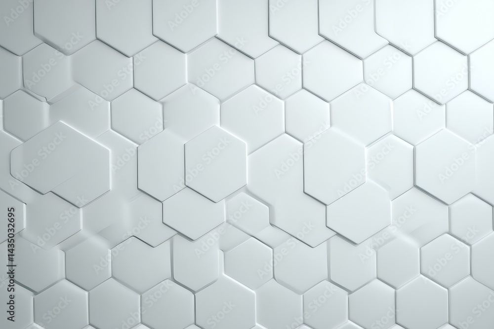 Geometric White Hexagonal Pattern, Abstract Honeycomb Texture, Clean Modern Surface Geometric White Hexagonal Pattern, Abstract Honeycomb Texture, Clean Modern Surface