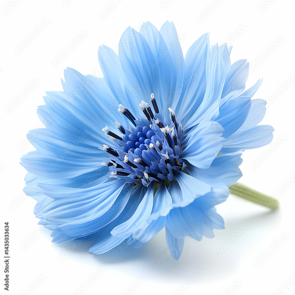 Obraz premium Single Light Blue Cornflower Bloom