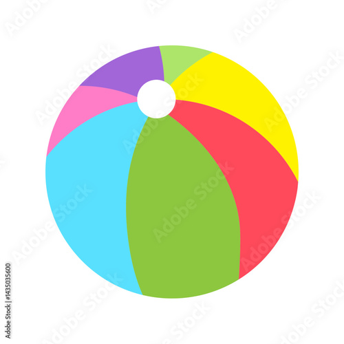Colorful beach ball illustration