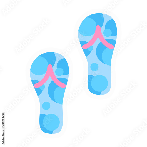 Colorful flip-flops with a playful design