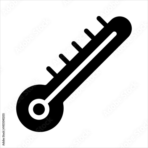 thermometer glyph icon vector illustration isolated on white background