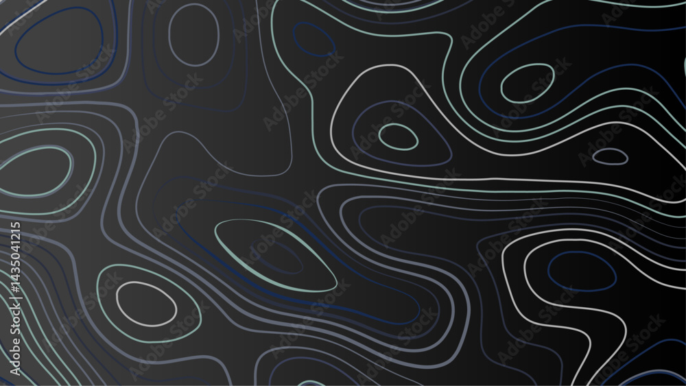 Fototapeta premium Stylized topographic contour height in lines and contours. 