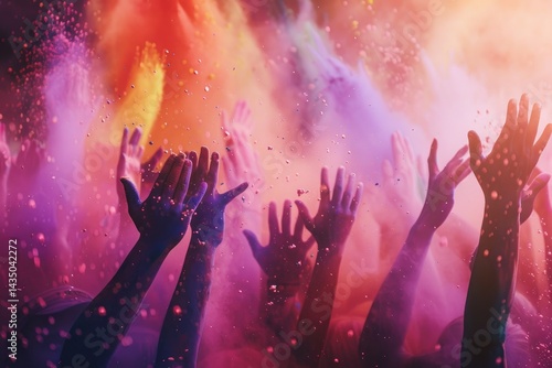 Wallpaper Mural Photo people celebrating indian holi festival with colors Torontodigital.ca