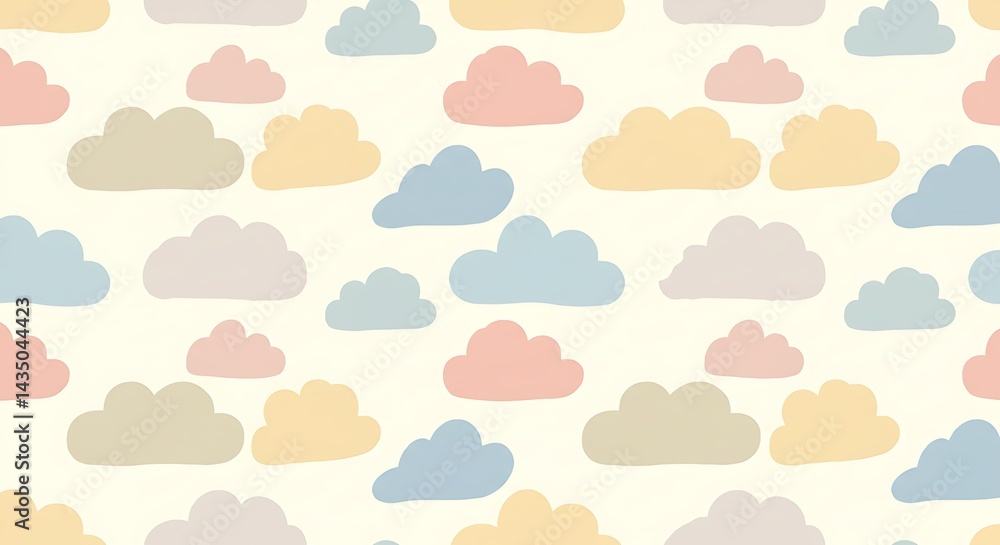 Obraz premium Pastel Cloud Drift AI Generated