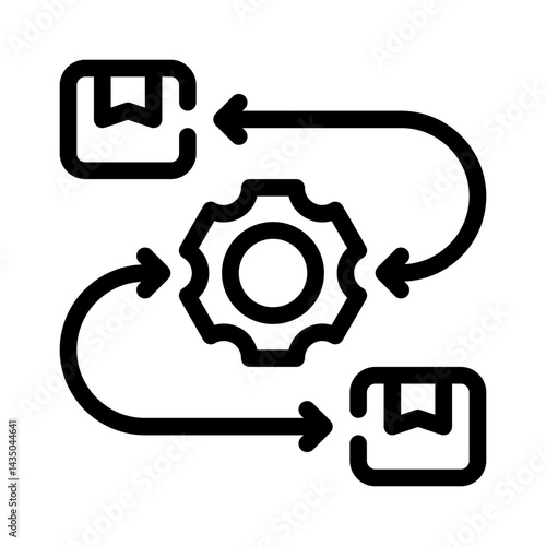 workflow automation line icon