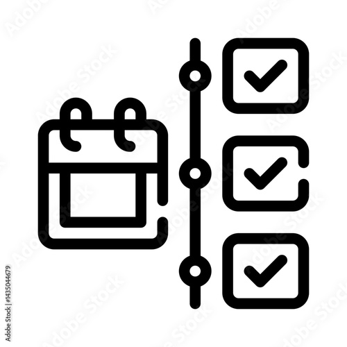 task scheduler line icon