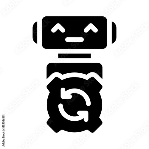 robotic process automation glyph icon