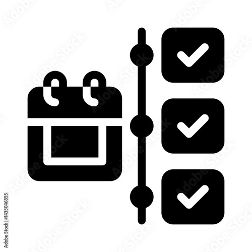 task scheduler glyph icon