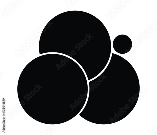 Multiple circle photo collage template. black picture wall album for abstract background, business, collage art, collage, digital photo, papers and stationary.  vector illustration. 