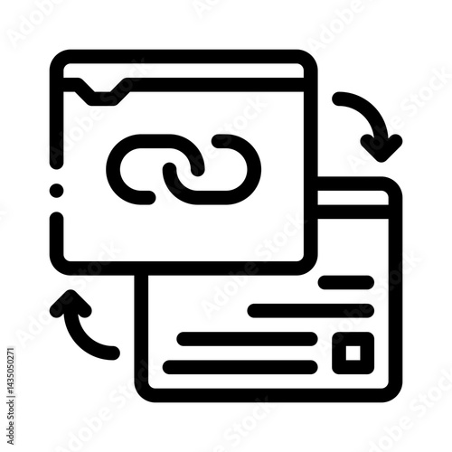 backlink line icon