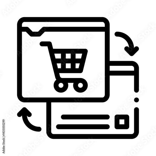 e commerce line icon