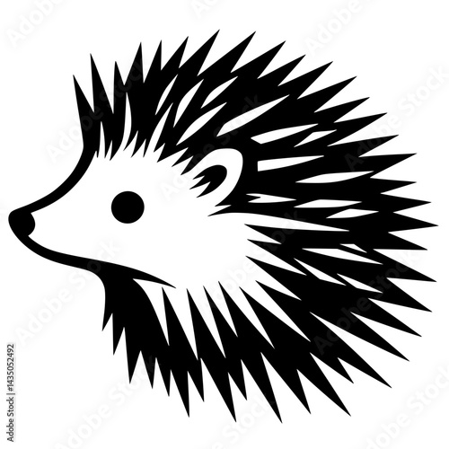 Hedgehog head silhouette