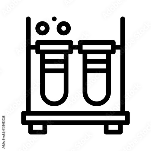 test tube line icon