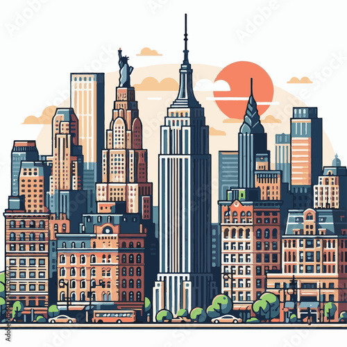 manhattan, city, york, nyc, cityscape, usa, architecture, downtown, building, landmark, new, america, skyline, urban, travel, new york city, tourism, ny, famous, sky, new york, skyscraper, business, v