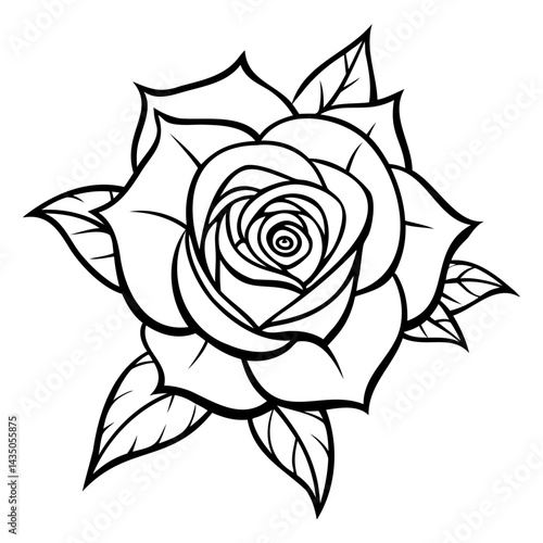 Wallpaper Mural Silhouette black rose flower decoration vector illustration on transparent background Torontodigital.ca