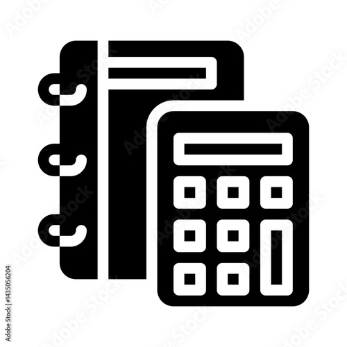 bookkeeping glyph icon