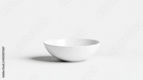 Empty white ceramic bowl (1)