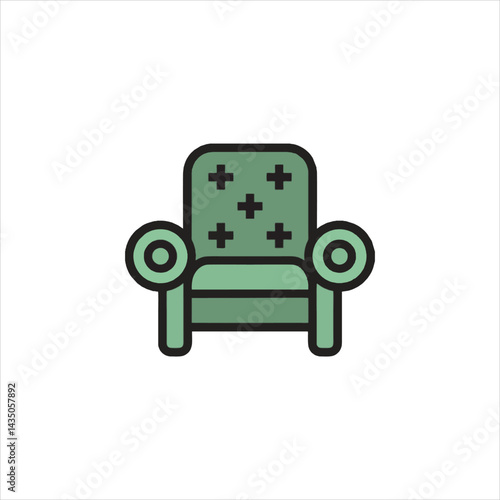 vector illustration of an armchair