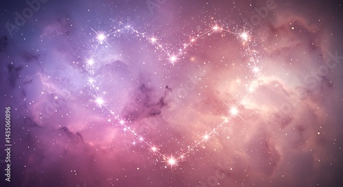 Cosmic Heart: A Celestial Love Story Unveiled in a Starry Nebula