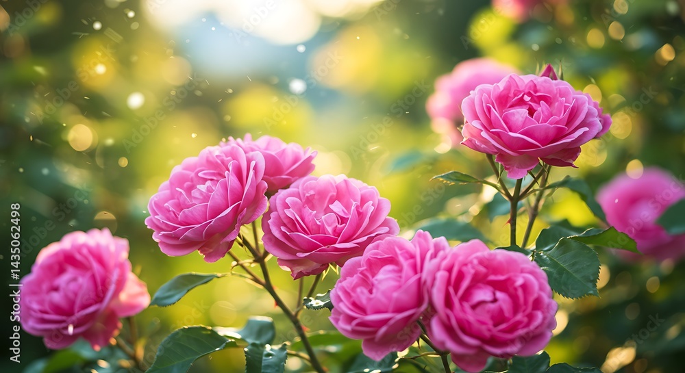 Obraz premium Golden Hour Roses AI Generated