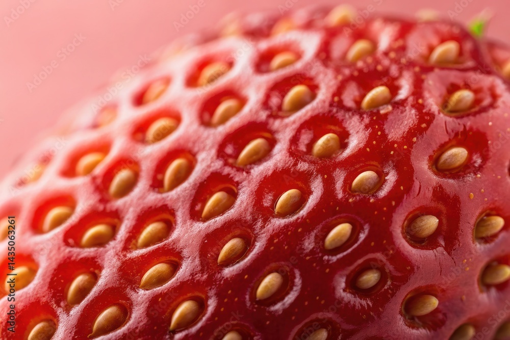 Scarlet toned Scene, A close-up of strawberry seeds on vibrant red skin, showcasing rich scarlet hues and textures for background use. Scarlet toned Scene, A close-up of strawberry seeds on vibrant red skin, showcasing rich scarlet hues and textures for background use.