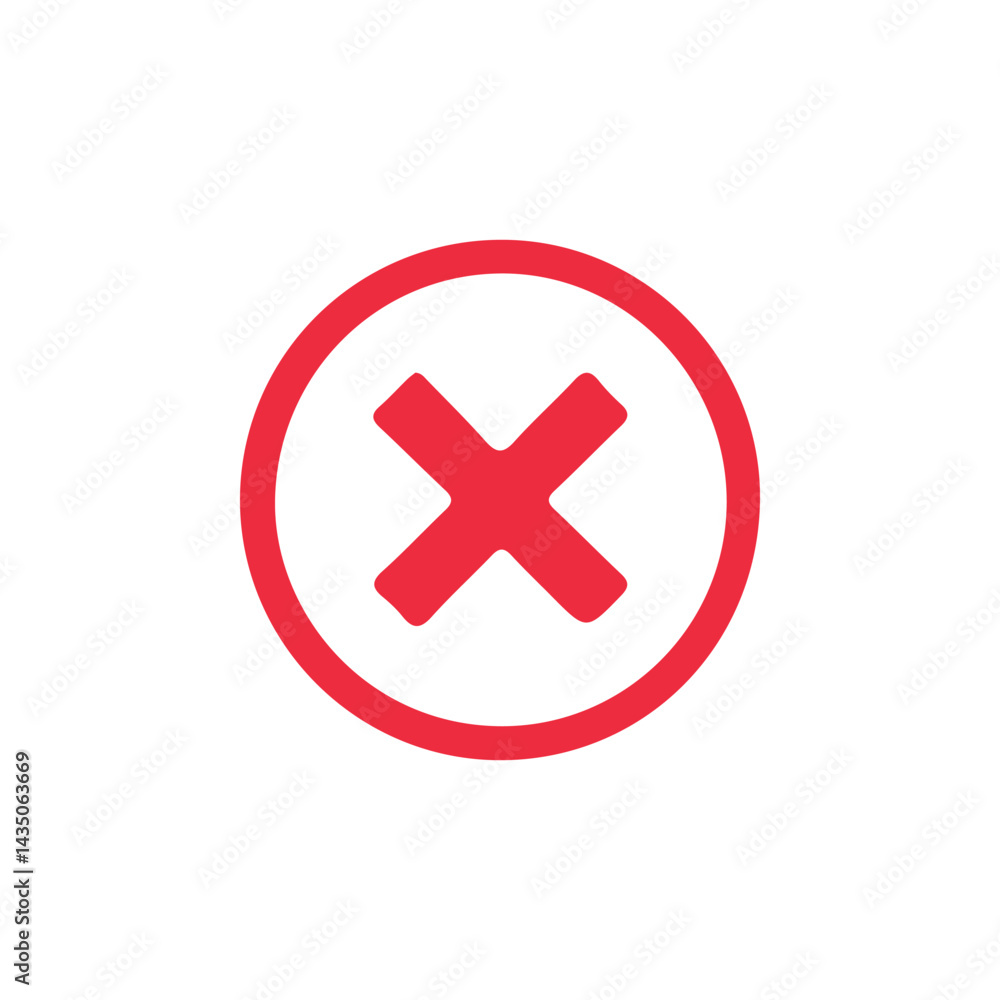 Obraz premium red cross mark