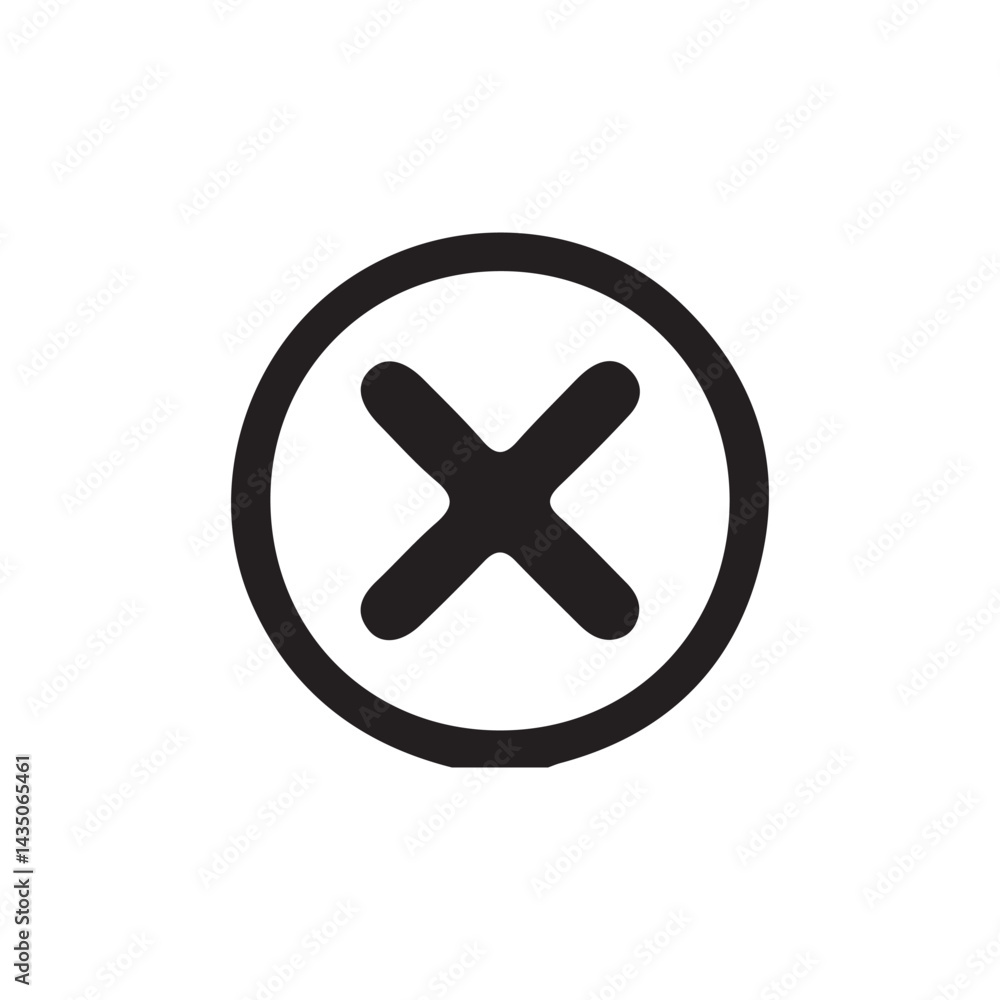 Cross mark icon. vector illustration. Cross mark icon. vector illustration.