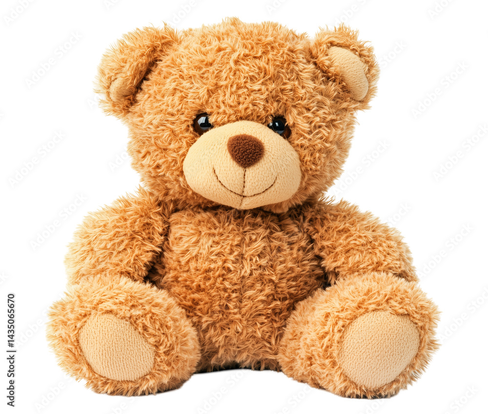 Obraz premium Cute teddy bear isolated on white background png transparent clipart.