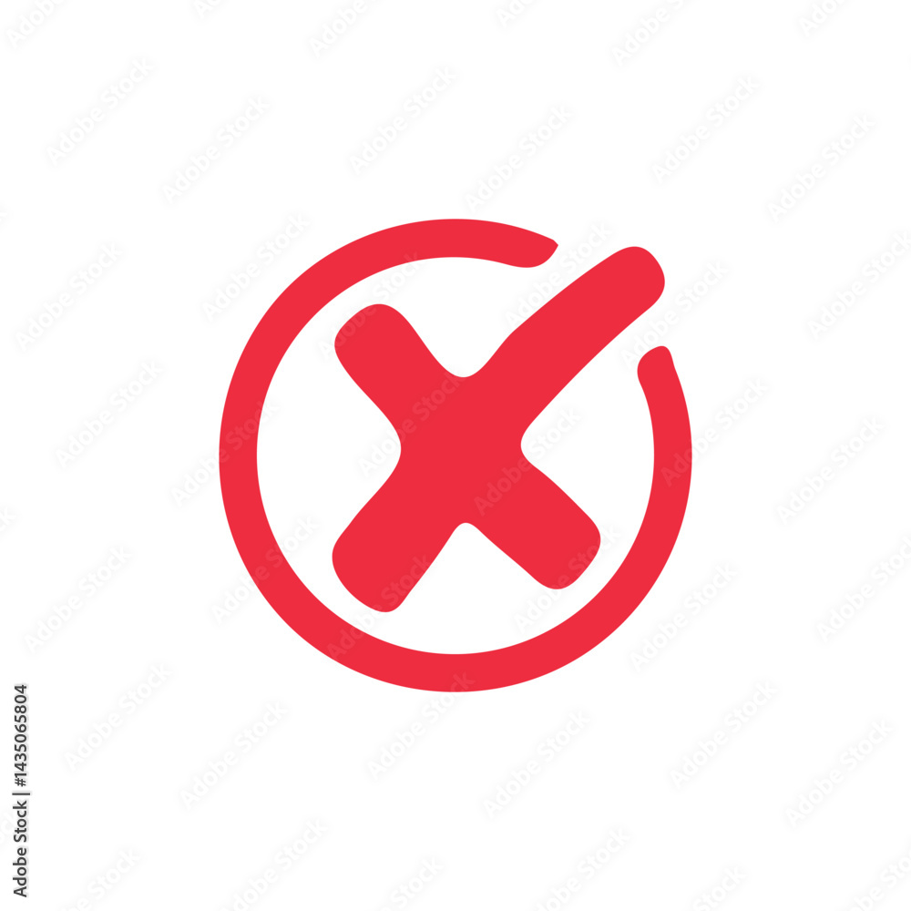 Obraz premium red cross mark