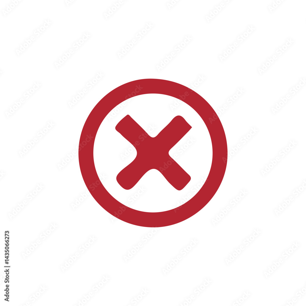 Obraz premium red cross mark