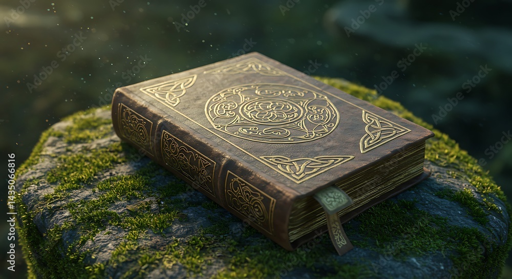 Fototapeta premium Ancient Celtic Book: A Mystical Tome