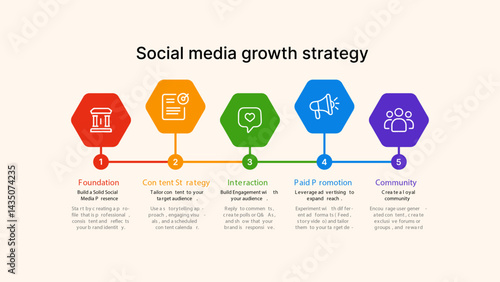 Social Media Growth Strategy Infographic
