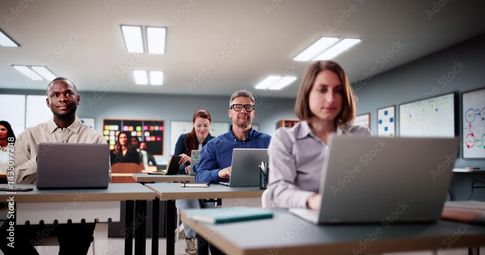 African American Man And Woman Writing Test