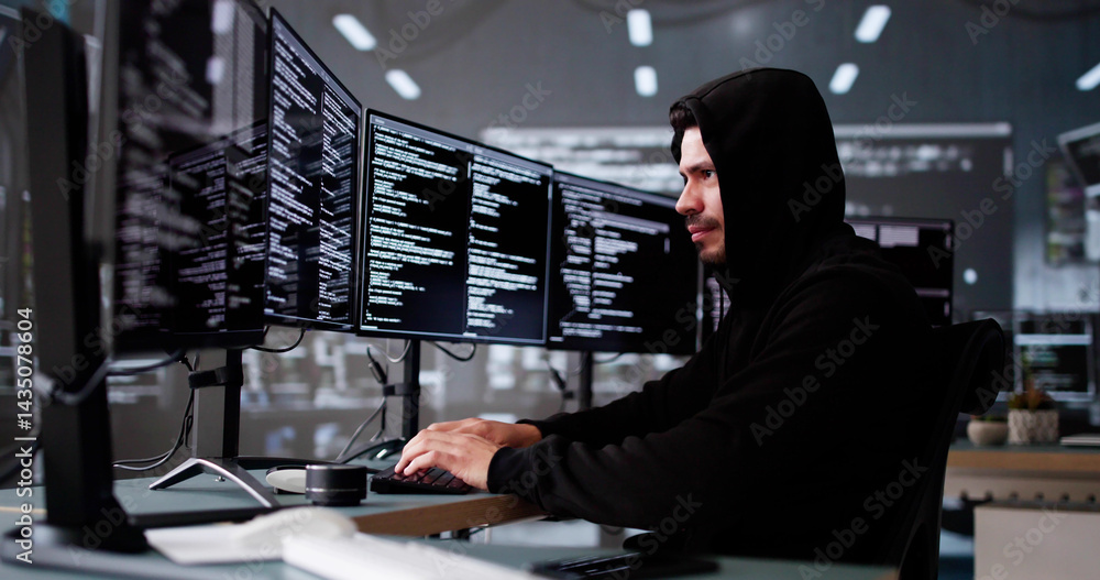 Hacker And Computer Data Breach