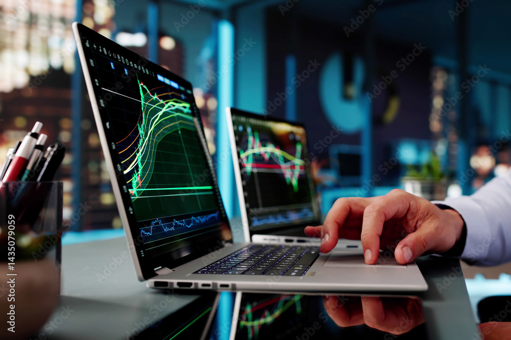 Man Trading Stock Market Exchange Online
