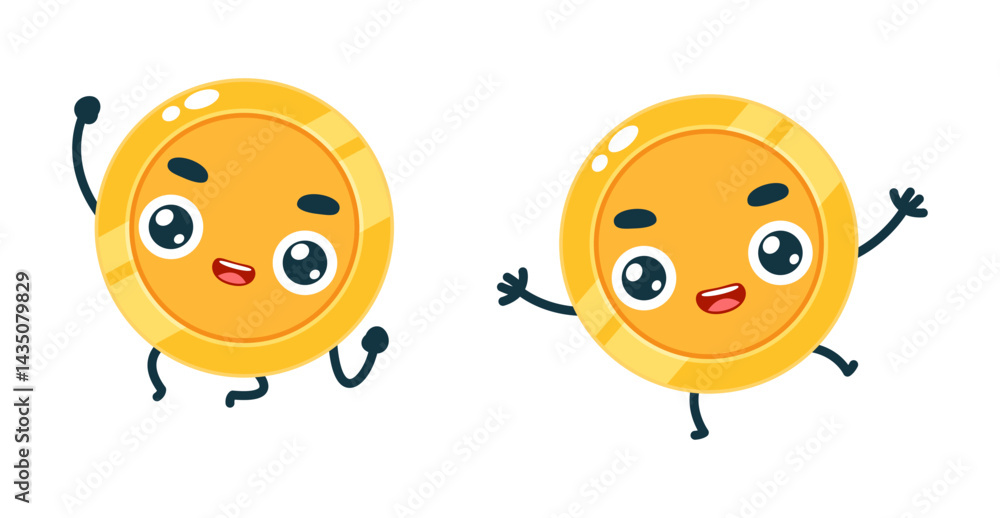 Set Mascot images of the Gold Coin Set Mascot images of the Gold Coin