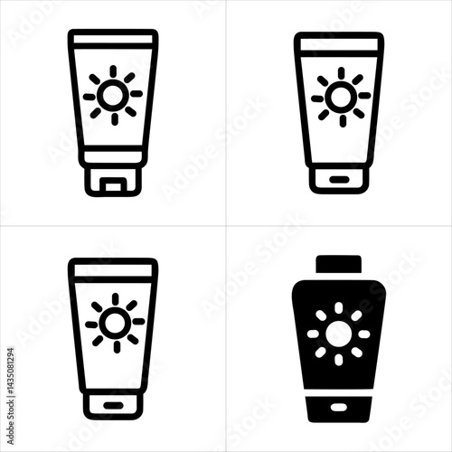 sunblock icon set
