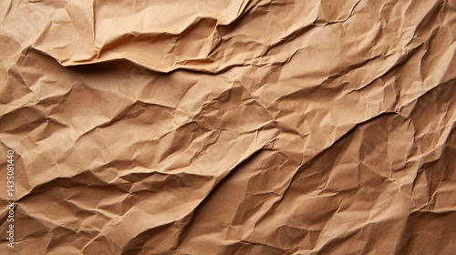 Wallpaper Mural Textured crumpled paper background, warm natural tones, ideal for crafting, design, or rustic visual projects, ample copy-space. Torontodigital.ca