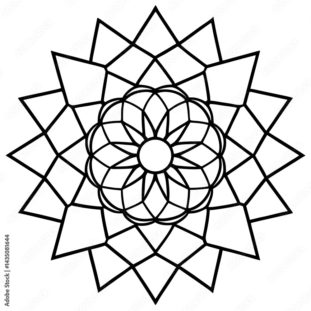 Fototapeta premium Golden Ratio Mandala Vector on White