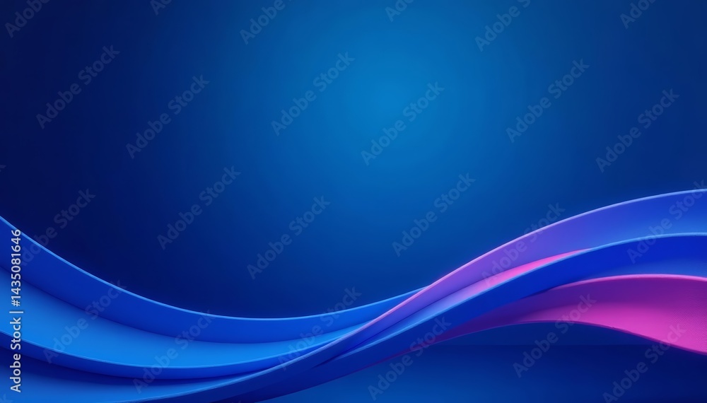 Smooth flowing lines in a deep blue gradient backdrop, dark, gradient Smooth flowing lines in a deep blue gradient backdrop, dark, gradient