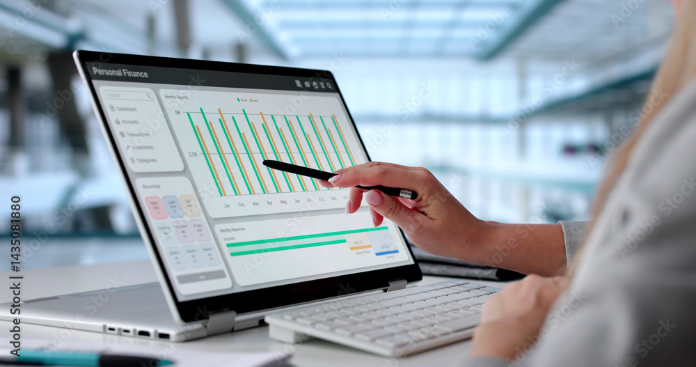Young Accountant Woman Managing Costs
