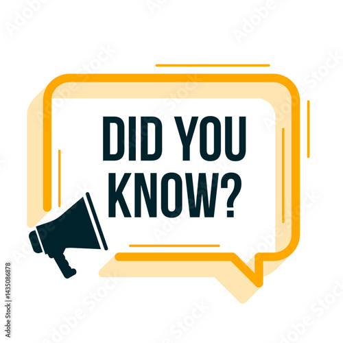 did you know megaphone background with chat box design