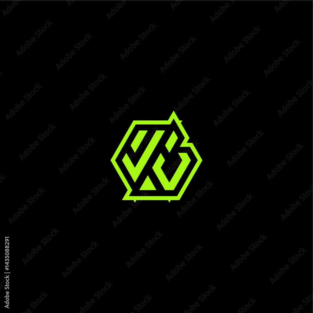 cool and dynamic monogram VV logo design concept letter esport gaming initial