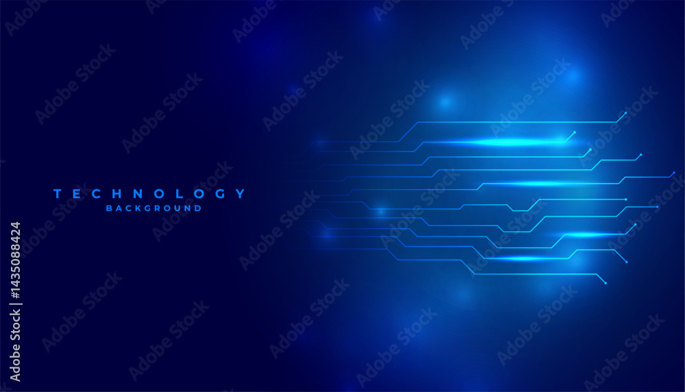 Obraz premium digital web network circuit line techno wallpaper design