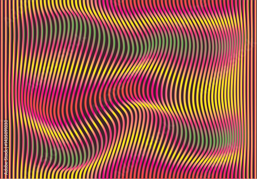 colorful wavy optical illusion abstract background