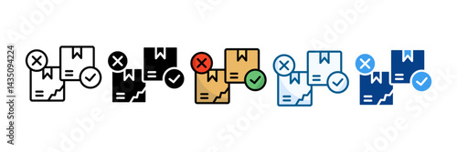 Quality Control Icon Set Multiple Style Collection