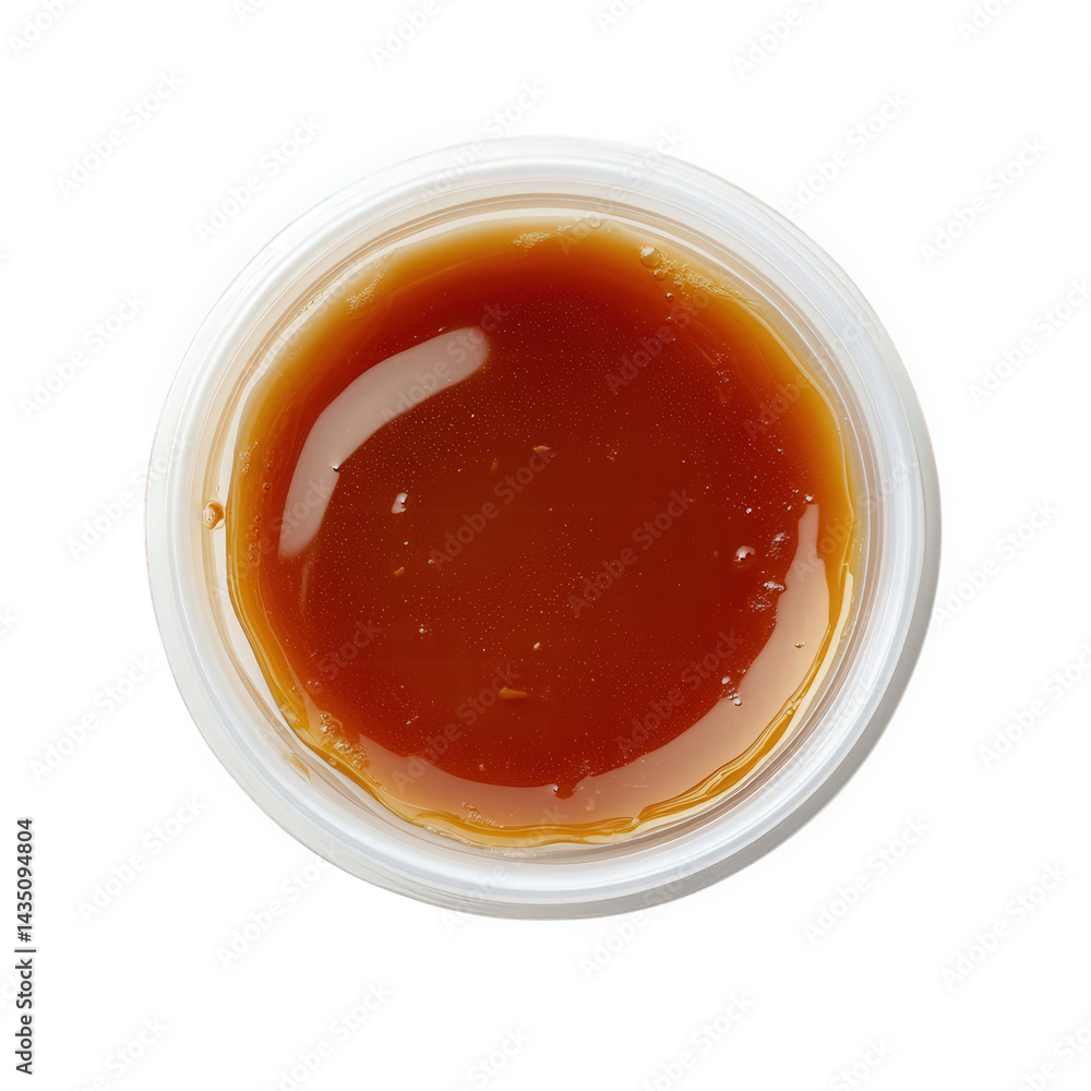 a small. round container filled with a thick. amber-colored substance. likely a type of syrup or sauce the glossy surface reflects light. indicating a viscous texture this could be used in cooking or a small. round container filled with a thick. amber-colored substance. likely a type of syrup or sauce the glossy surface reflects light. indicating a viscous texture this could be used in cooking or