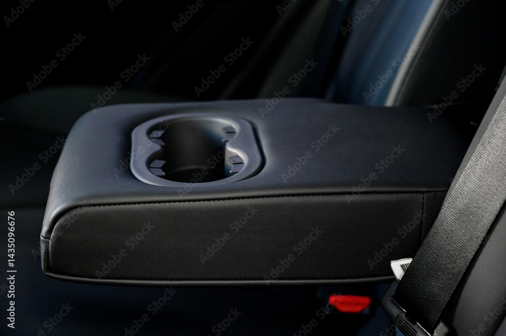 Naklejka premium Cup holders inside modern car interior